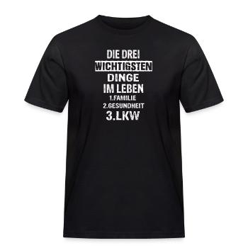 Lkw - Männer Workwear T-Shirt - Schwarz - Vorne - AI Model Male 178 light (178cm)