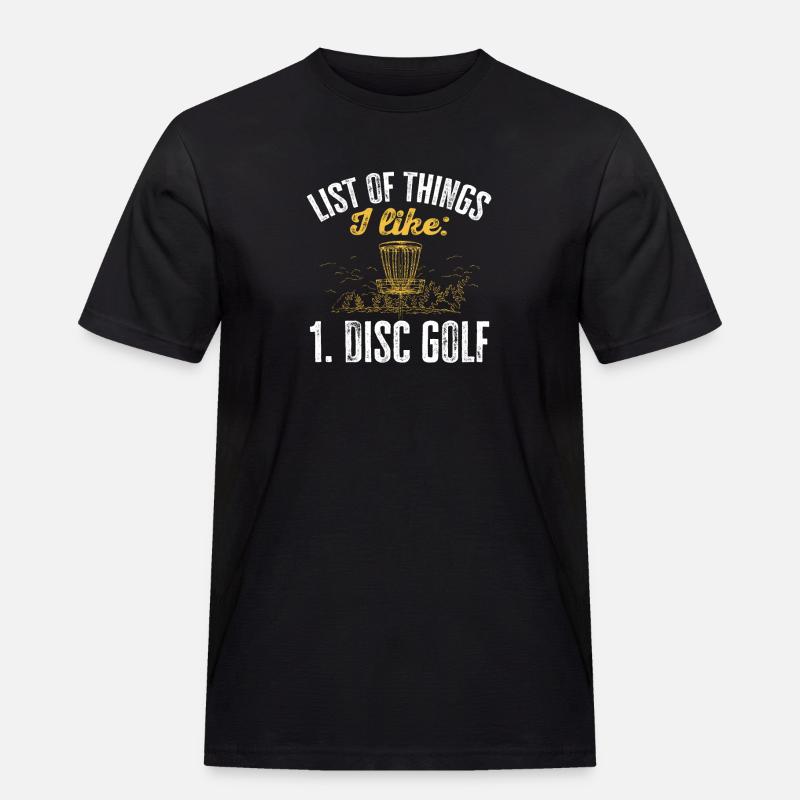 Discgolf Disc Golf Frisbee - Männer Workwear T-Shirt - Schwarz