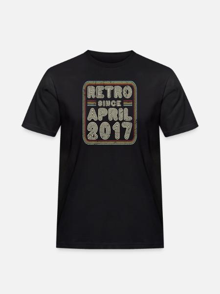 Birthday April 2017 Retro Gift - Men's Workwear T-Shirt - black
