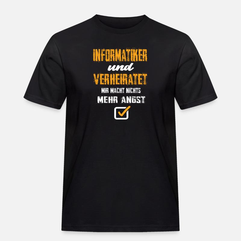 Informatiker - Männer Workwear T-Shirt - Schwarz