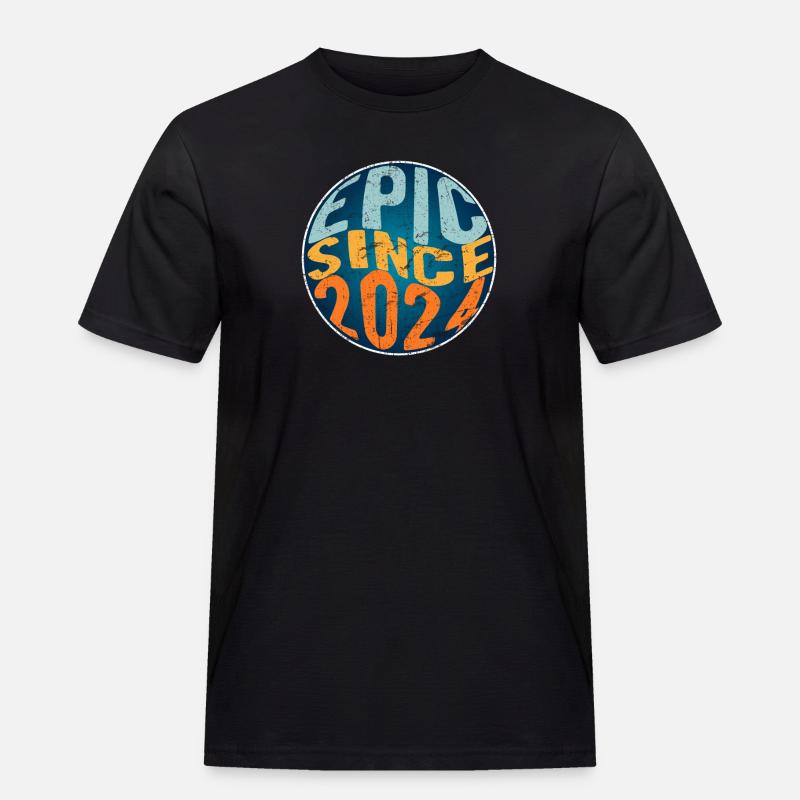 Episch Seit 2024 - Männer Workwear T-Shirt - Schwarz