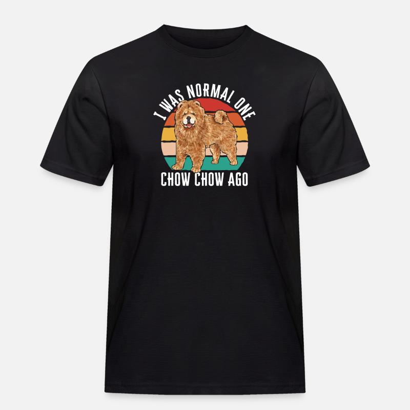 Chow Chow Hund - Männer Workwear T-Shirt - Schwarz