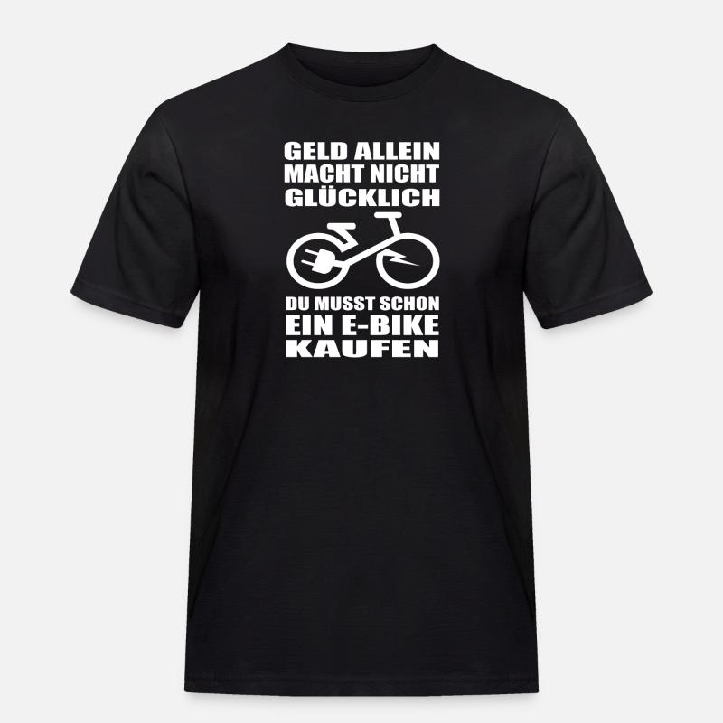 EBike - Männer Workwear T-Shirt - Schwarz