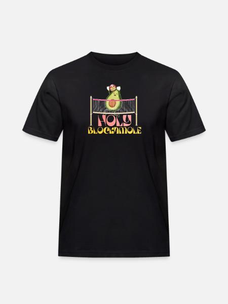 Holy Blockamole Volleyball Avocado - Men's Workwear T-Shirt - black