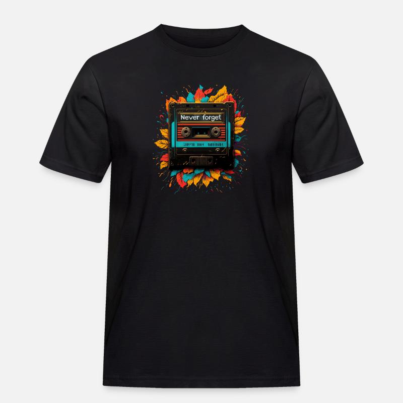 Never forget 90s gift - Männer Workwear T-Shirt - Schwarz
