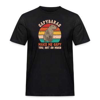 Rongeur Capybara - T-shirt Workwear homme - noir - Devant - AI Model Male 178 light (178cm)