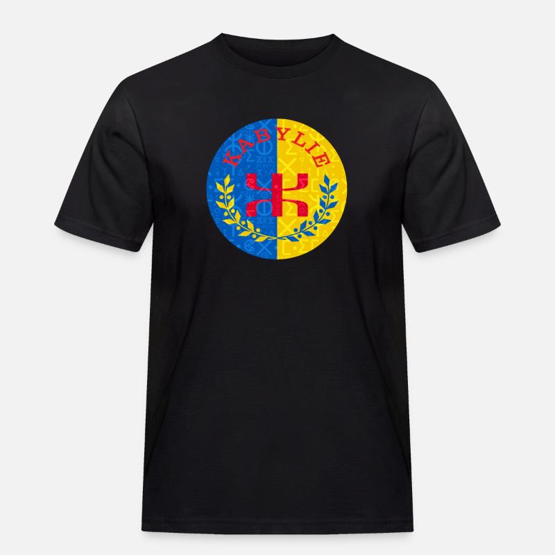 Kabylie flag - Tifinagh script - Men's Workwear T-Shirt - black