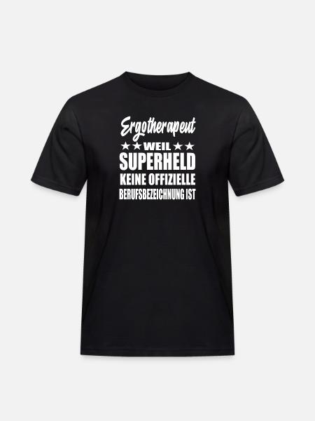 Ergotherapeut Superheld Spruch - Männer Workwear T-Shirt - Schwarz