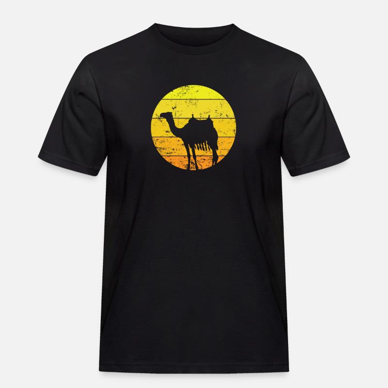 Kamel Wüste Dromedar Höcker Tier - Männer Workwear T-Shirt - Schwarz