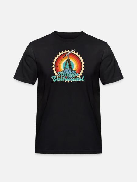 Stargazing Telescope Astronomers - Men's Workwear T-Shirt - black