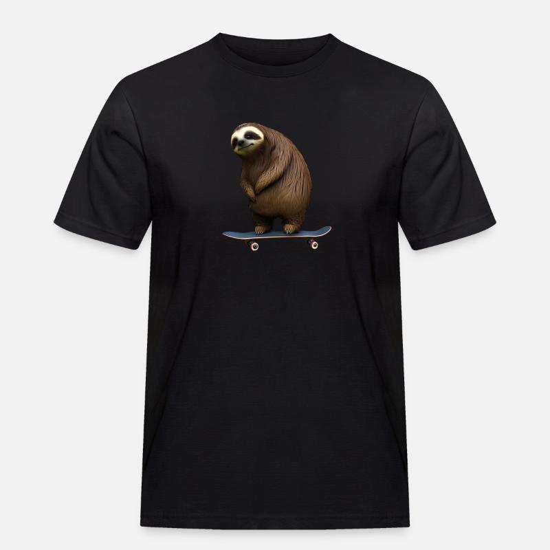 Skateboard Sloth - Men's Workwear T-Shirt - black