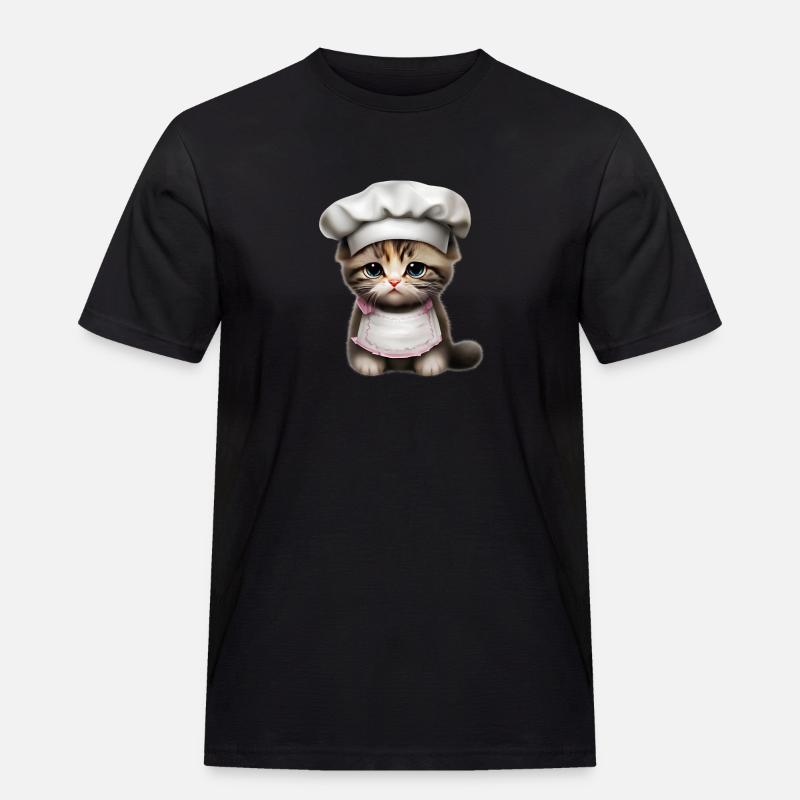 Chef Cat - Men's Workwear T-Shirt - black