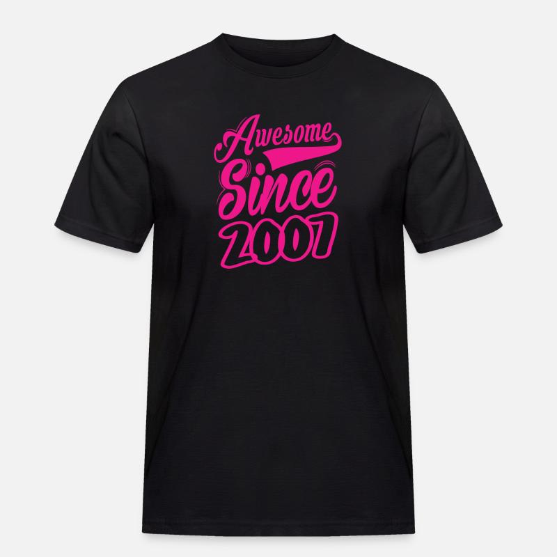 Awesome Since 2007 - Men's Workwear T-Shirt - black