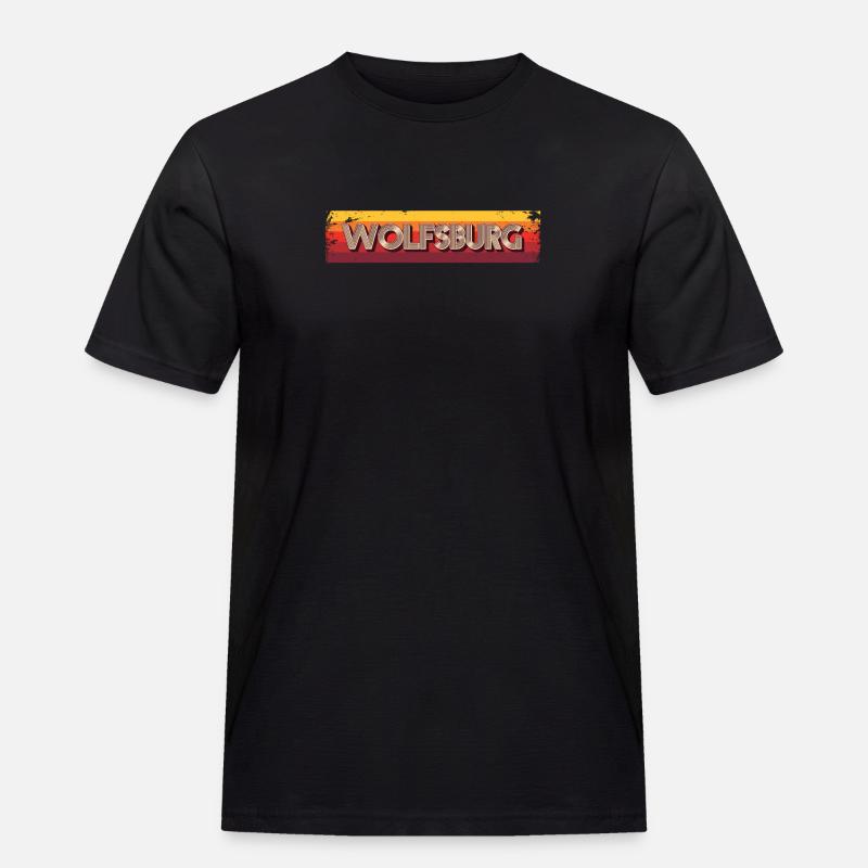 Wolfsburgerin Wolfsburger Wolfsburg - Männer Workwear T-Shirt - Schwarz