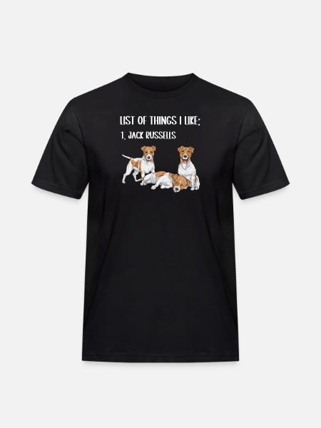 Jack Russell Terriër - Mannen Workwear T-shirt - zwart