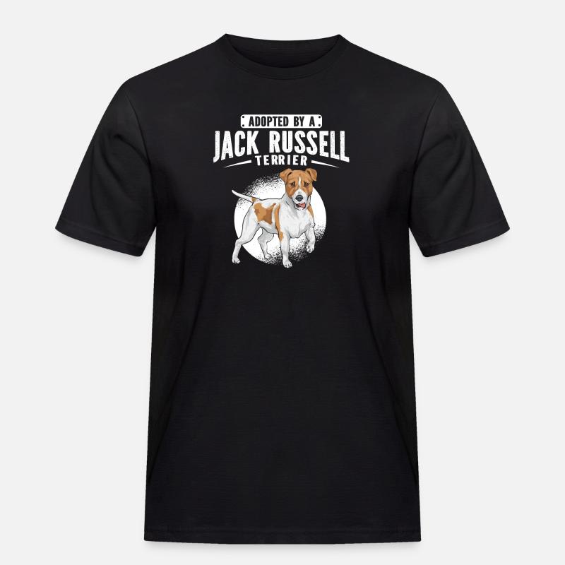 Jack Russell Terrier - Männer Workwear T-Shirt - Schwarz