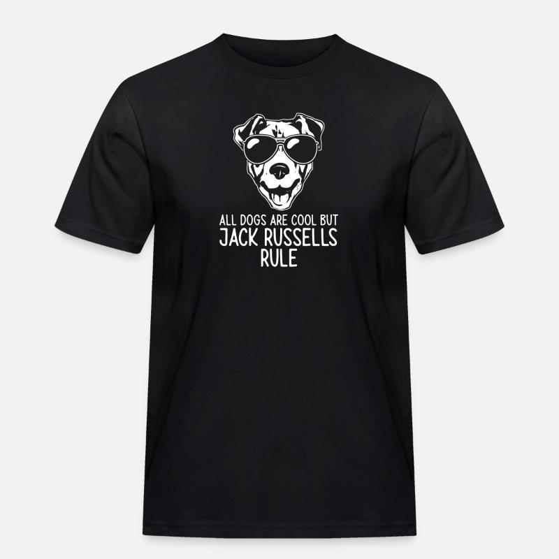 Jack Russell Terrier - Männer Workwear T-Shirt - Schwarz