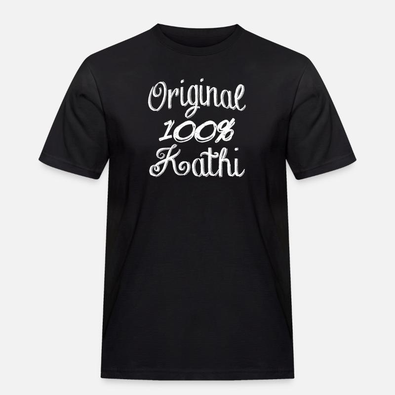 Original 100% Kathi - Männer Workwear T-Shirt - Schwarz