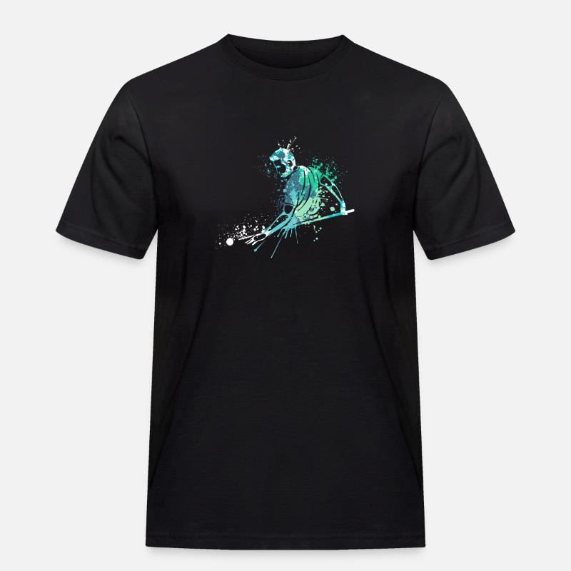 Cool splash pool billiards player - Männer Workwear T-Shirt - Schwarz