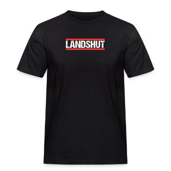 Landshuterin Landshuter Landshut - Männer Workwear T-Shirt - Schwarz - Vorne - AI Model Male 178 light (178cm)