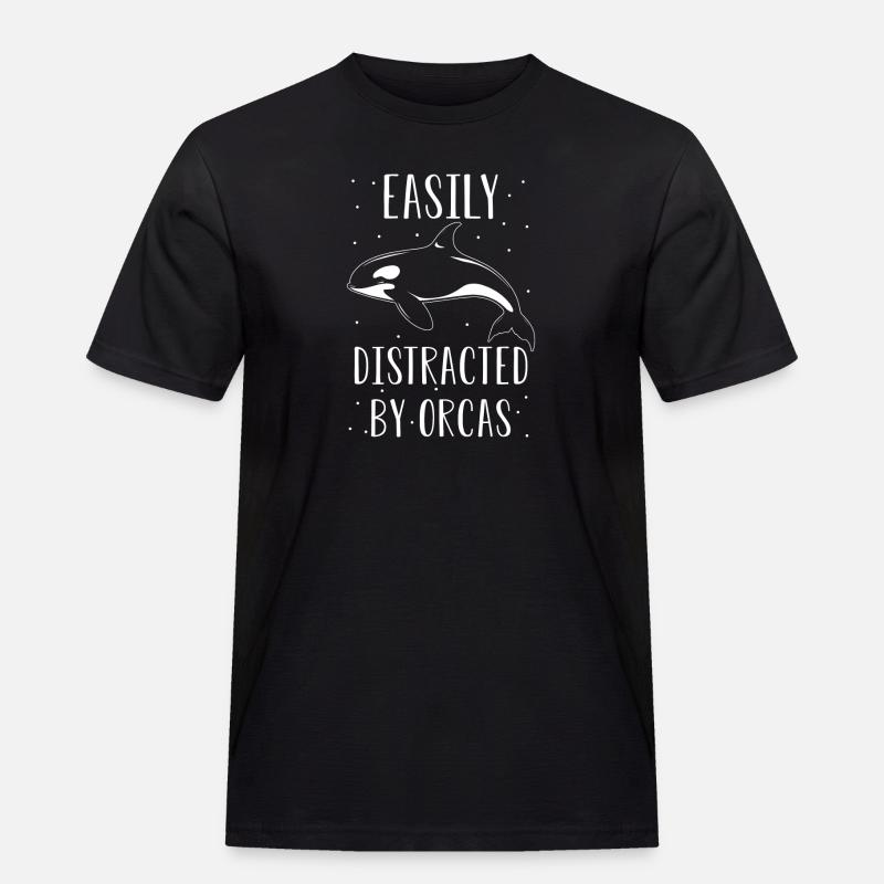 Orca Wal Spruch - Männer Workwear T-Shirt - Schwarz