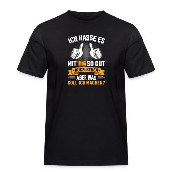 16 Geburtstag 16 Jahre 16 Lebensjahr 16 Lebenalter - Männer Workwear T-Shirt - Schwarz - Vorne - AI Model Male 178 light (178cm)
