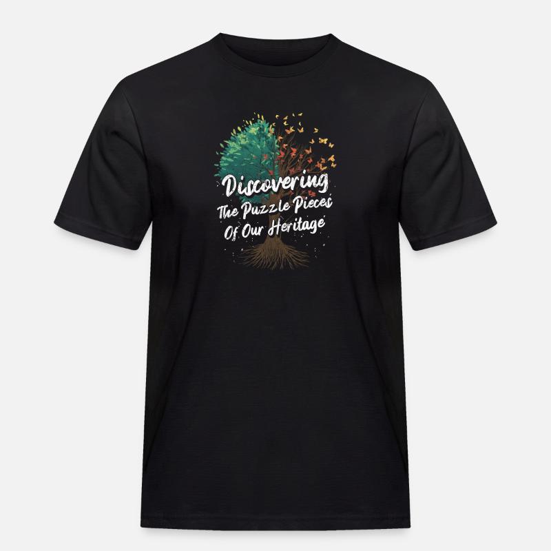 Genealogie Spruch - Männer Workwear T-Shirt - Schwarz