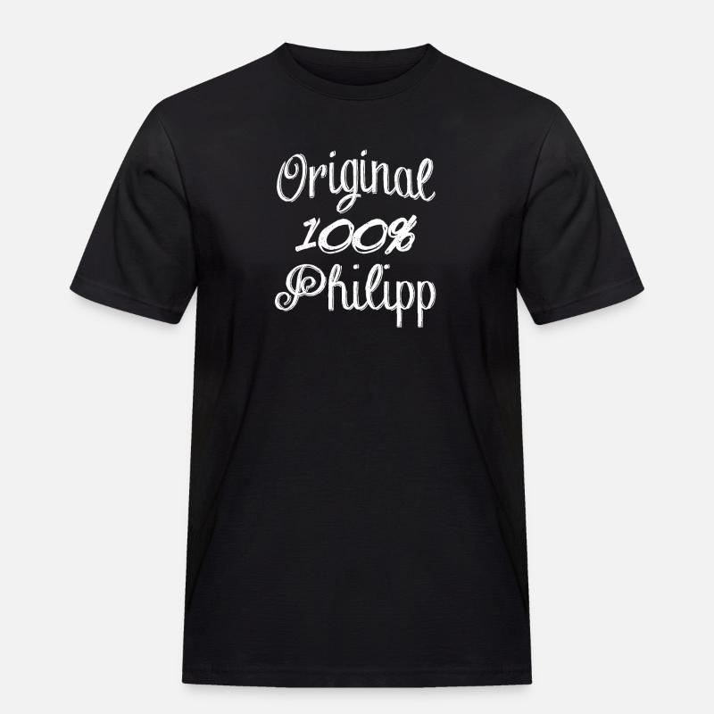 100% Original Philipp - Männer Workwear T-Shirt - Schwarz