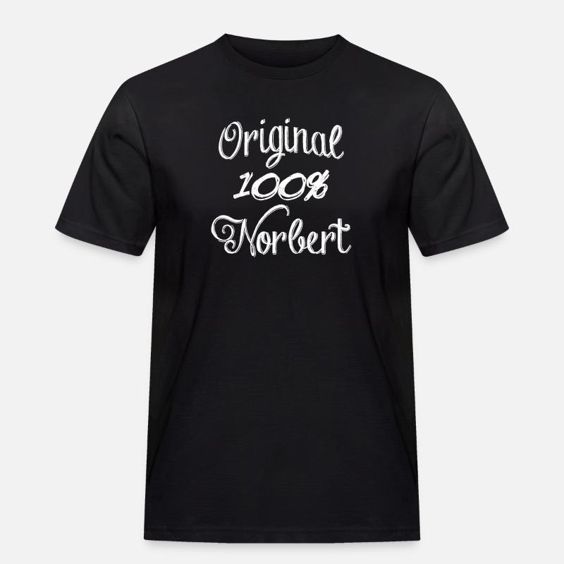 100% Original Norbert - Männer Workwear T-Shirt - Schwarz