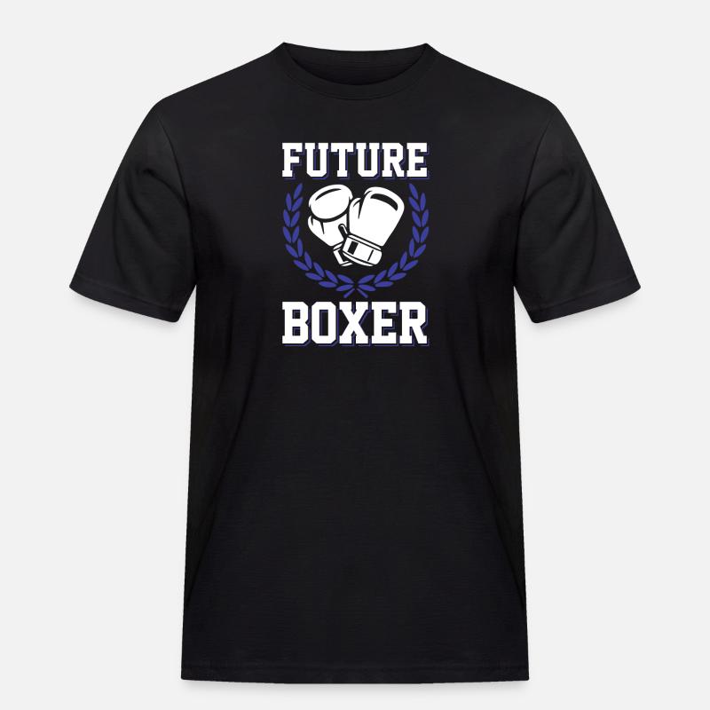 boxer future - Männer Workwear T-Shirt - Schwarz