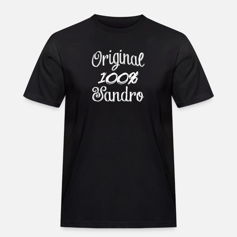 Original 100% Sandro - Männer Workwear T-Shirt - Schwarz