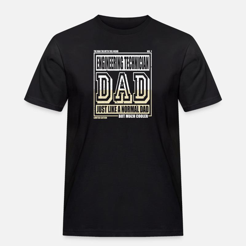 Engineering Technician Dad Gift - Men's Workwear T-Shirt - black