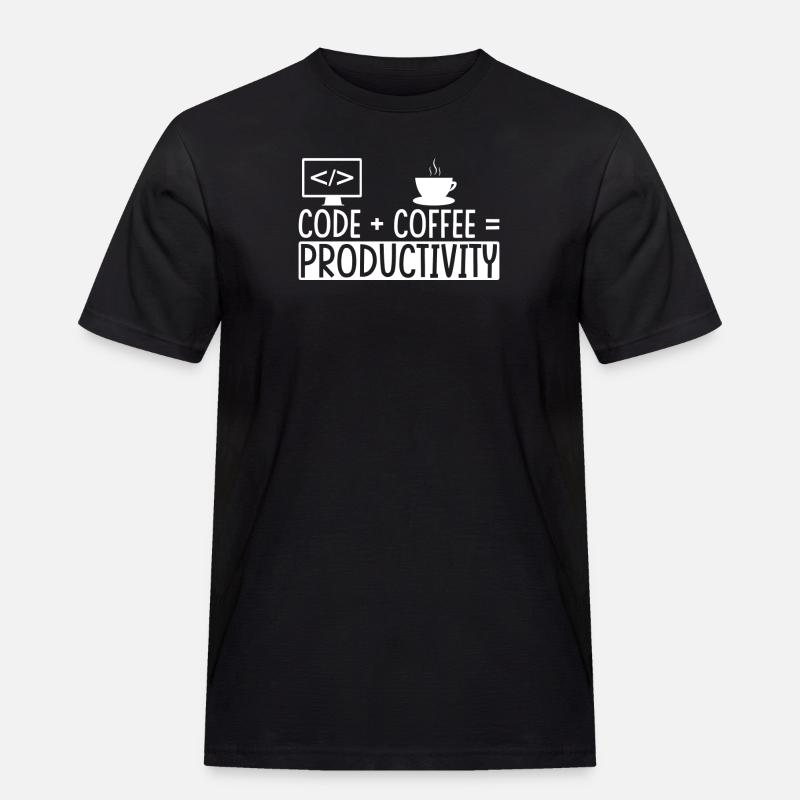 Coder Kaffee Geschenk - Männer Workwear T-Shirt - Schwarz