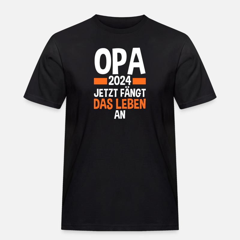 Werdender Opa 2028 - Männer Workwear T-Shirt - Schwarz