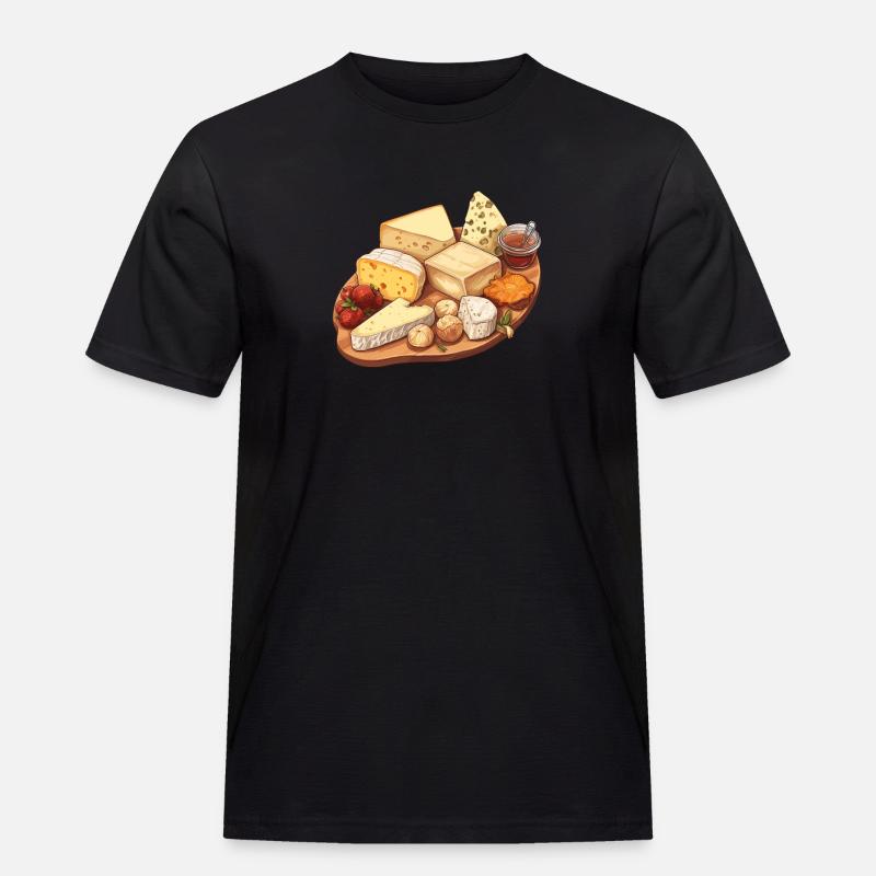 Käseboard - Männer Workwear T-Shirt - Schwarz