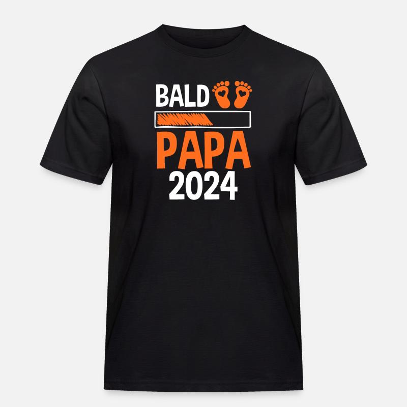 Werdender Papa 2029 - Männer Workwear T-Shirt - Schwarz