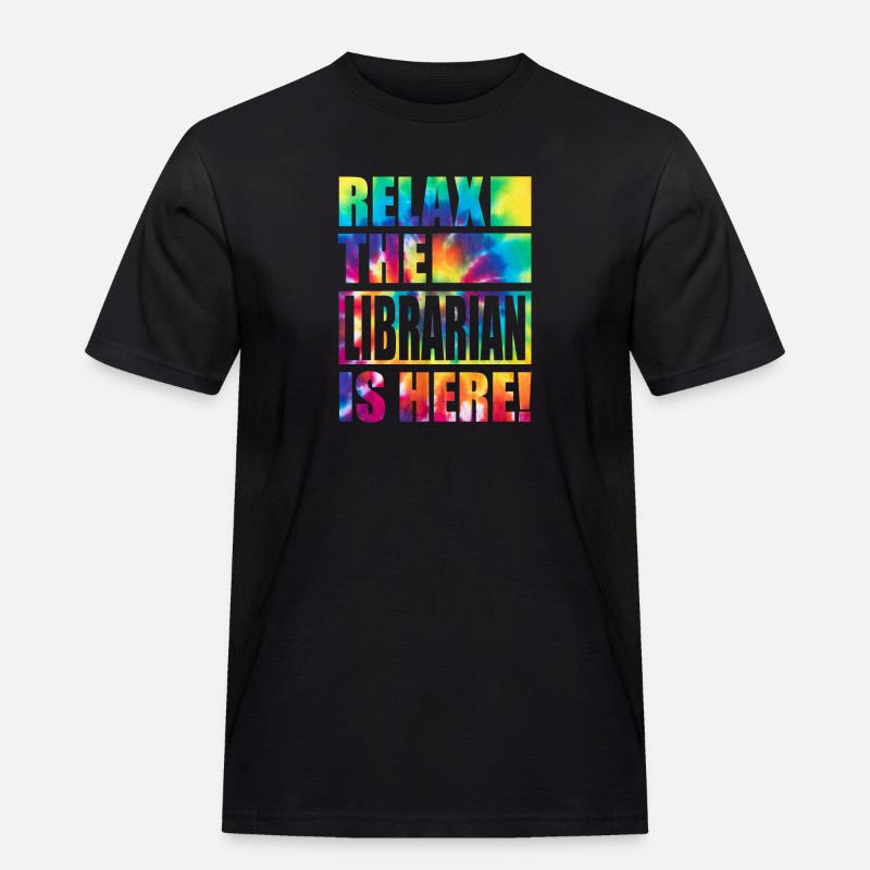 Librarian Lustiger Spruch - Männer Workwear T-Shirt - Schwarz