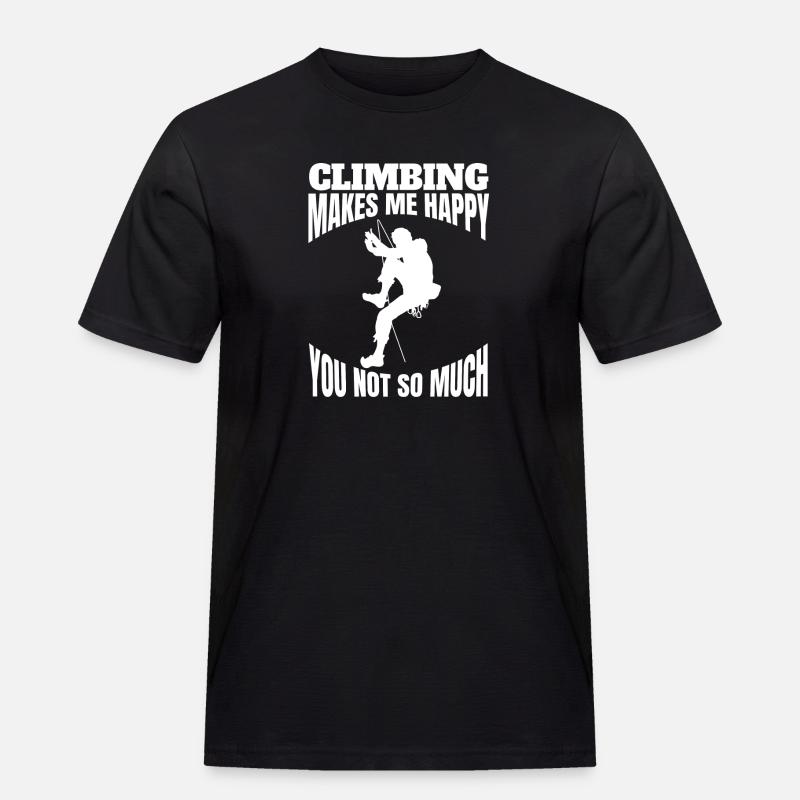 Kletterer Berg Bergklettern Klettern Bergsteigen - Männer Workwear T-Shirt - Schwarz