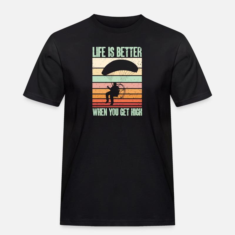 Paramotor Motorized paraglider - Men's Workwear T-Shirt - black