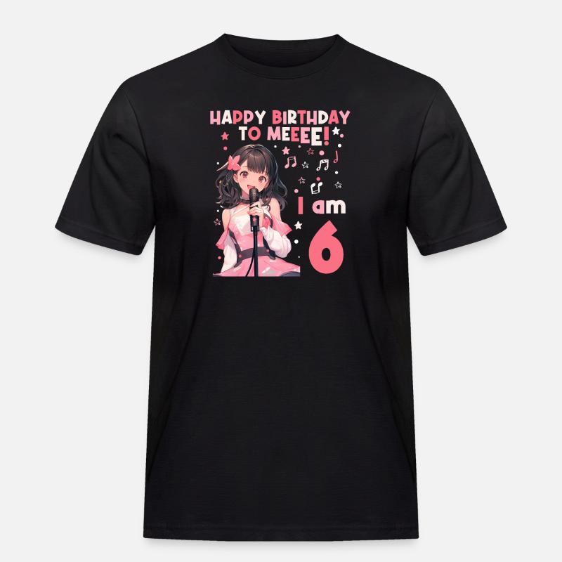 Anime Mandga K-Pop KPop Mädchen 6. Geburtstag - Männer Workwear T-Shirt - Schwarz