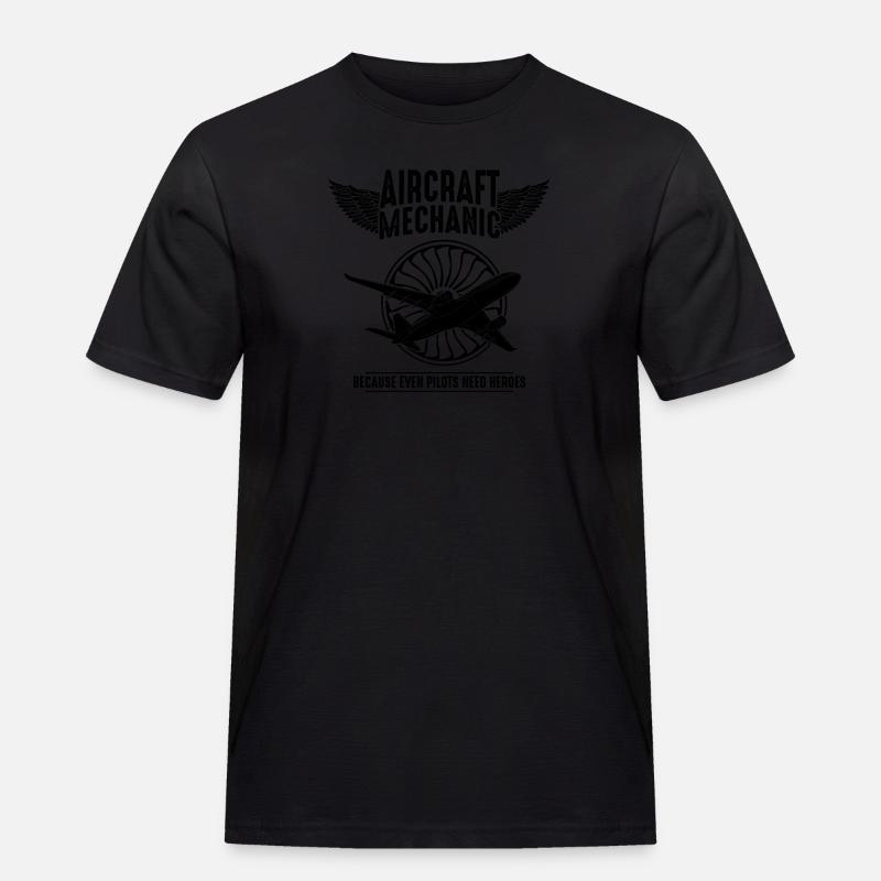 Flugzeugmechaniker Luftfahrttechniker - weil - Männer Workwear T-Shirt - Schwarz