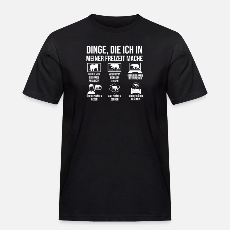 Eisbär Eisbären - Männer Workwear T-Shirt - Schwarz