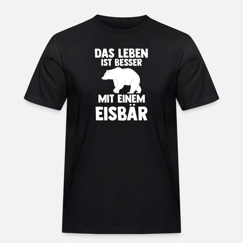 Eisbär Eisbären - Männer Workwear T-Shirt - Schwarz