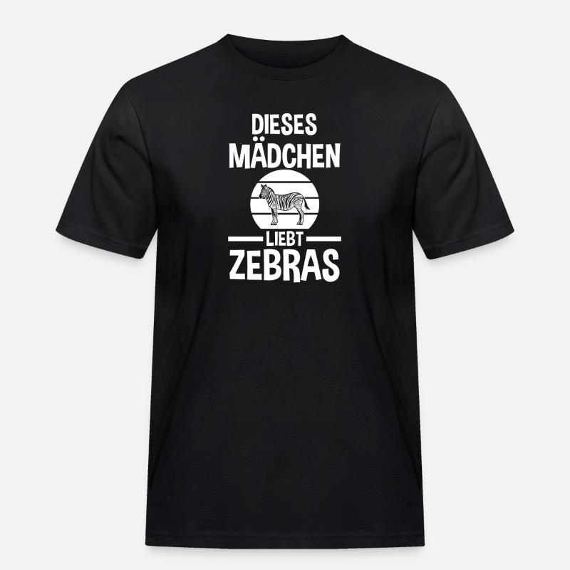 Zebra - Männer Workwear T-Shirt - Schwarz
