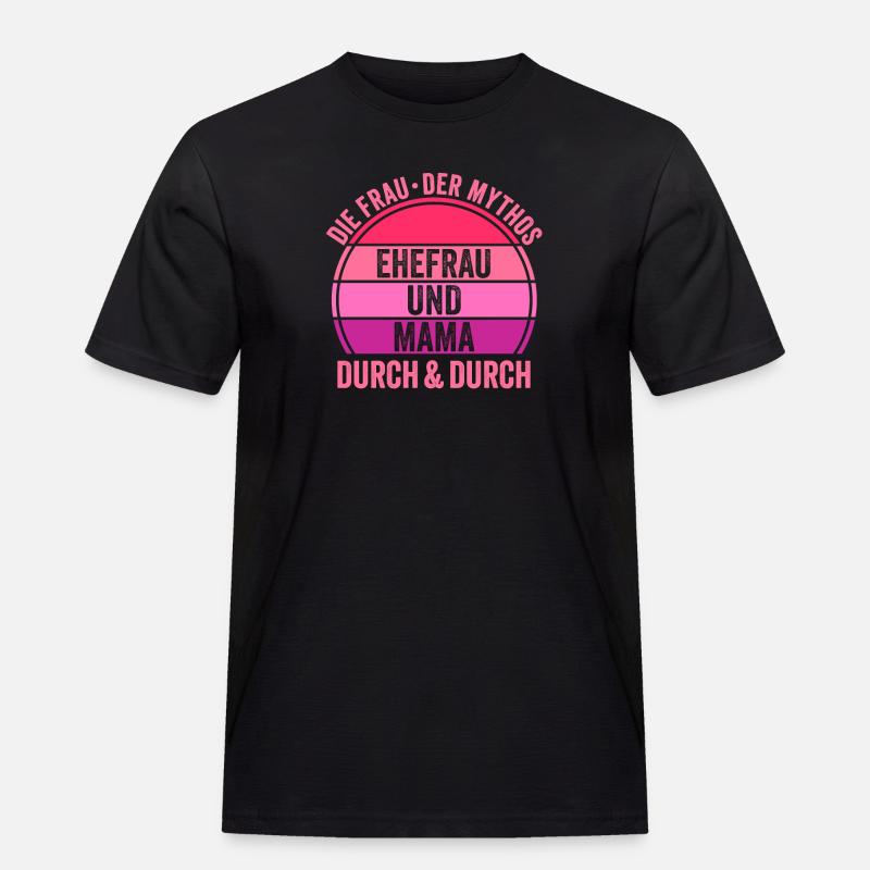 Ehefrau Mutter Mama - Männer Workwear T-Shirt - Schwarz