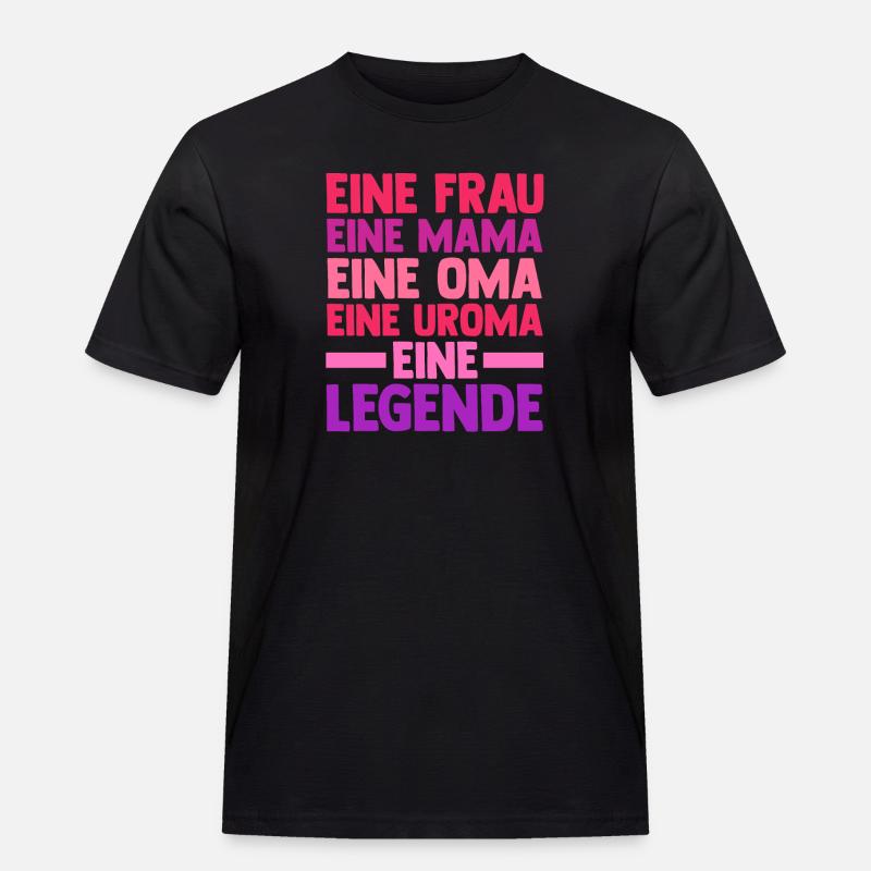 Mutter Mama Oma Uroma - Männer Workwear T-Shirt - Schwarz