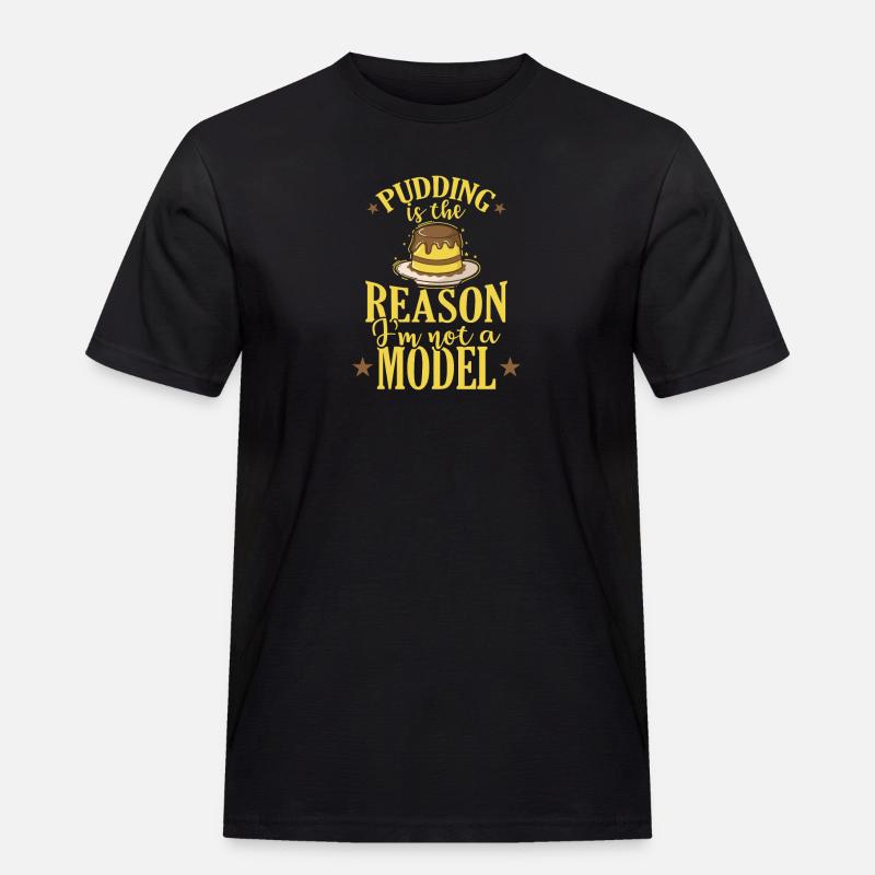 Pudding Dessert Süßspeise - Männer Workwear T-Shirt - Schwarz