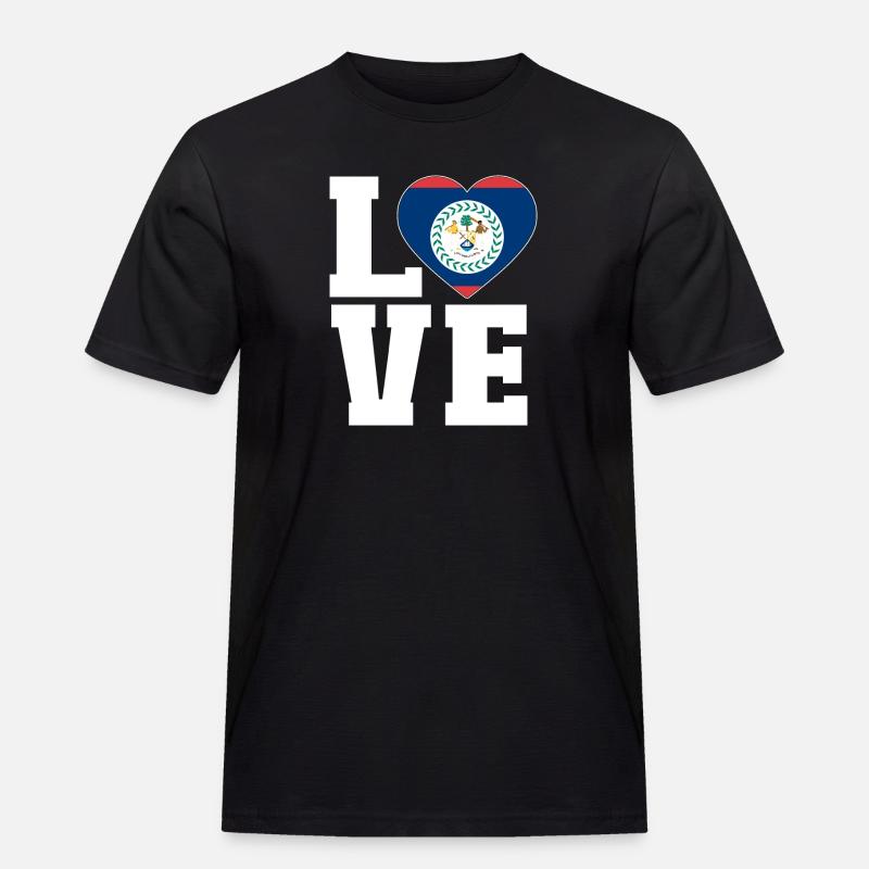 Belize Flagge Belizer - Männer Workwear T-Shirt - Schwarz