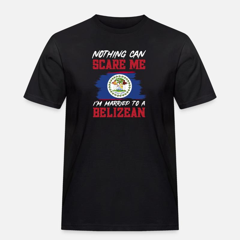 Belize Flagge Belizer - Männer Workwear T-Shirt - Schwarz