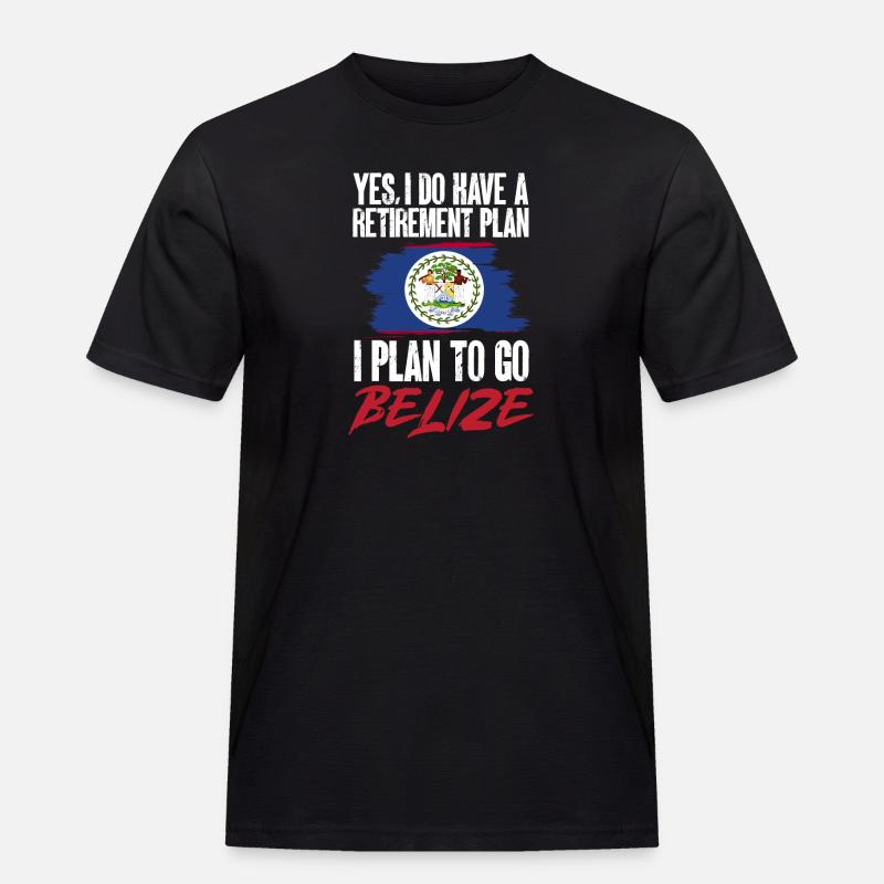 Belize Flagge Belizer - Männer Workwear T-Shirt - Schwarz